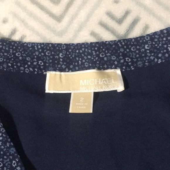 Michael Kors Blue Floral Skirt - Picture 2 of 4